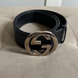 Men’s Black Gucci GG belt